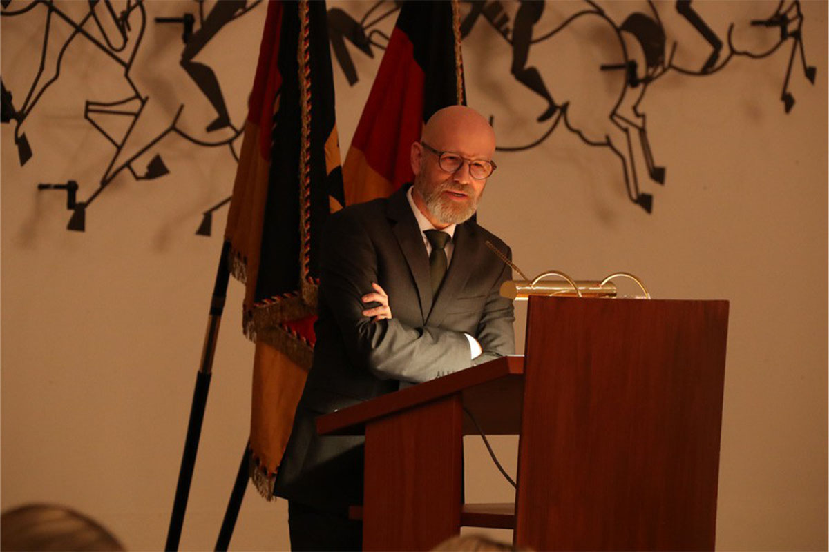 Staatssekretär a.D. Dr. Tauber bei seiner Rede
